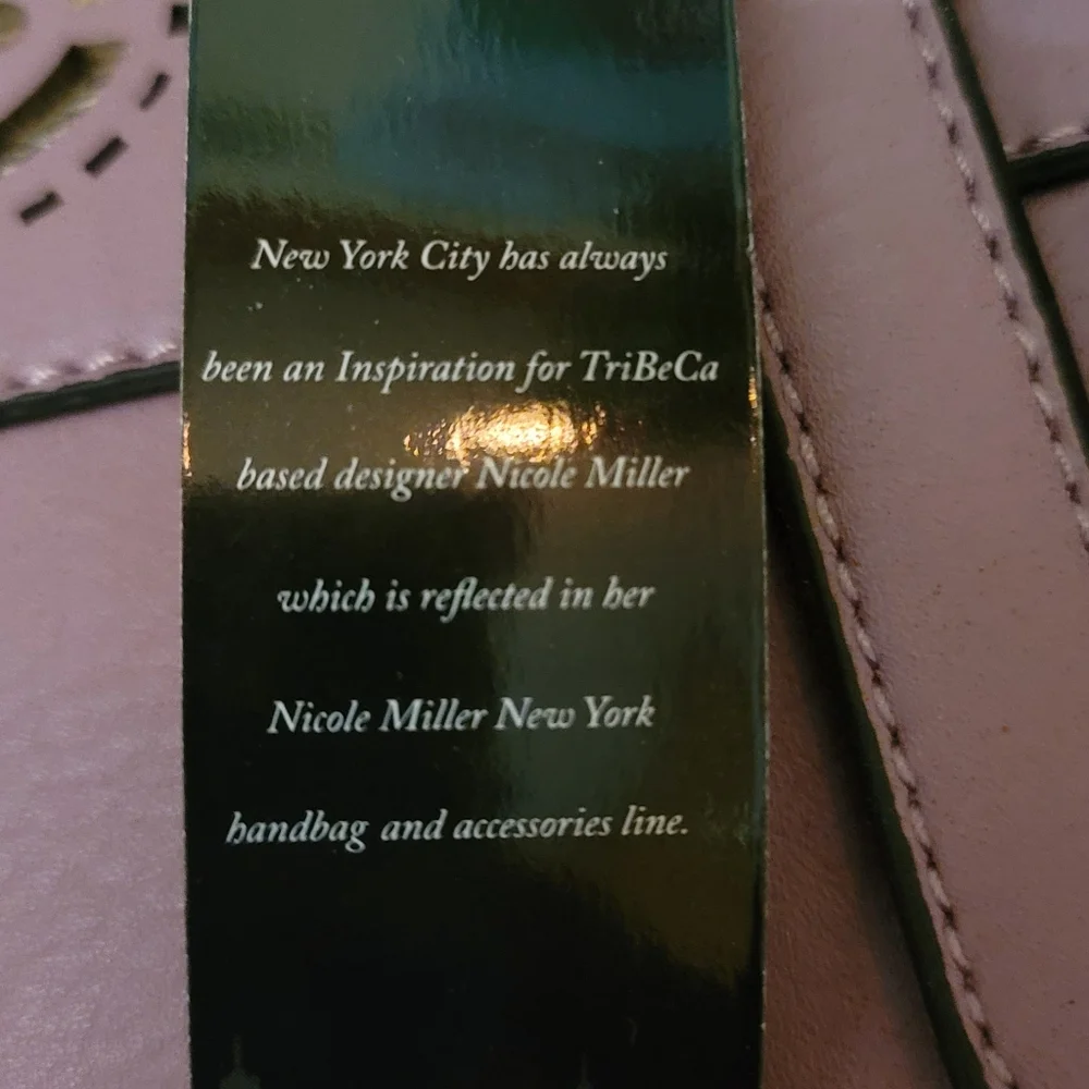 Nicole Miller New York Purple and Silver Peekaboo Purse,  Tags Attached.
